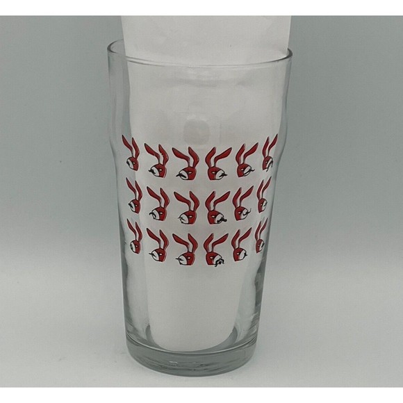 Red Hare Brewing Company Marietta GA Movember Movem Beer Rabbit Nonic Pint Glass - Picture 2 of 3